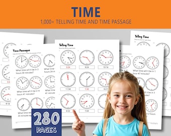 Telling Time Worksheets: 1000 Practice Problems Grades 2-4 PDF