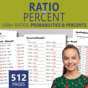 Printable Math Worksheets: Ratios, Probability & Percents | Grade 5-6 (PDF Download)
