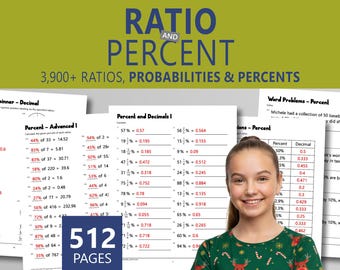 Arkusze matematyczne do druku: proporcje, prawdopodobieństwo i procenty | Klasy 5-6 (pobierz plik PDF)