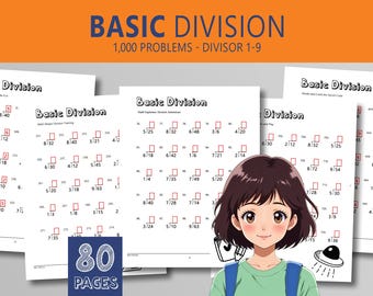 Division Worksheets: Math Worksheets, Homeschool Resource, Grade 3-4 (PDF Download)