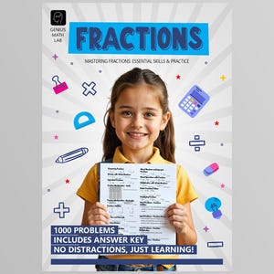 Mastering Fractions Practice Worksheets | 1000 Problems | Grades 3-5 | Printable PDF | Homeschool Math | Answer Key Included
