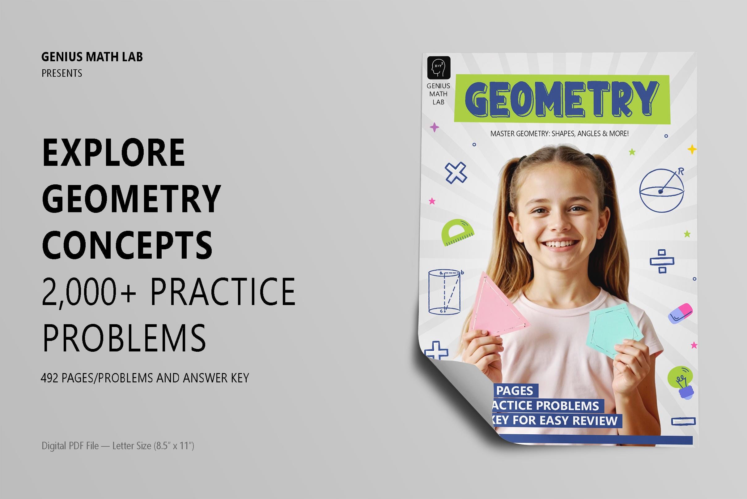 Geometry Workbook: 2000 Shapes Angles Lines Practice Grades 3-5 PDF - Etsy