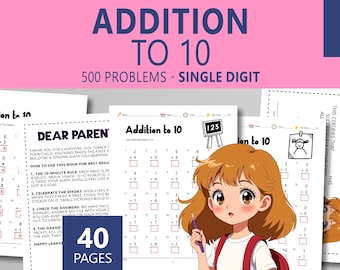 Arkusze matematyczne dla klasy 1 | Dodawanie do 10 | Ćwiczenia matematyczne do druku | Materiały do nauki w domu dla przedszkolaków i uczniów klasy 1