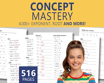 Arkusze ćwiczeń z pojęć liczbowych: wykładniki, pierwiastki, notacja naukowa (plik PDF do druku)