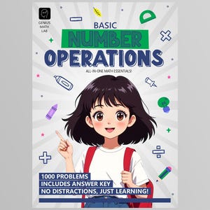 Opérations numériques de base | Cahier d&#39;exercices de mathématiques de 104 pages | Problèmes d&#39;addition, de soustraction, de multiplication, de division et de mots