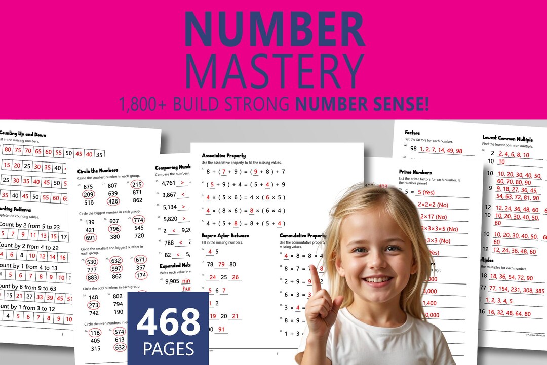 Numbers Worksheets: 4000+ Practice Problems, Grades 2-4 (printable PDF ...