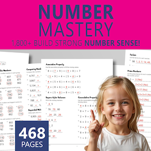 Hojas de trabajo de números: más de 4000 ejercicios prácticos para niños de 2.º a 4.º grado (PDF imprimible)