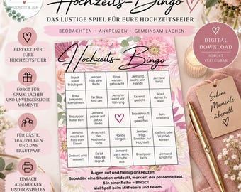 Bruiloftsbingo | Botanisch | Bruiloftsspel | Printbare PDF-sjabloon | Bruiloft | Bruid en Bruidegom | Bruiloftsreceptie | Bruiloftsfeest