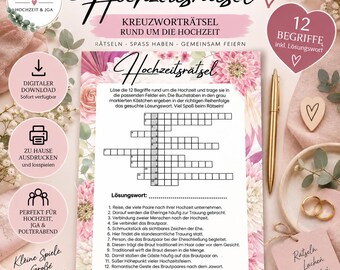 BRUILOFTPUZZELS | BOTANISCHE SITUATIE | Gastenvermaak | Bruiloftspel | PDF-sjabloon