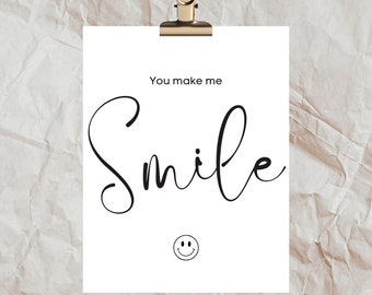 Postkarte "YOU MAKE me SMILE" I Din A6