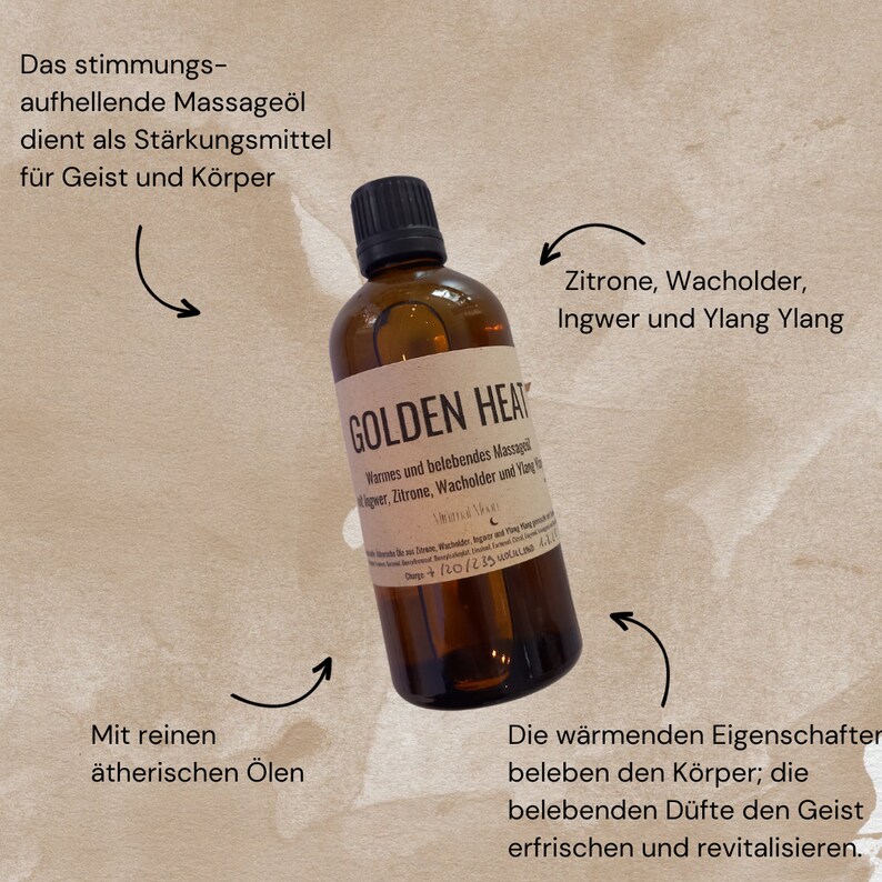 GOLDEN HEAT I Body und Massageöl I Aromatherapie Bild 2