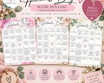 BRUILOFT BINGO - Vind de gast | BOTANICAL | Bruiloft | Gastenvermaak | PDF-sjabloon | Bruiloftspel