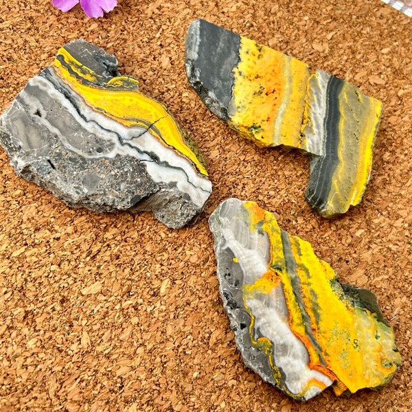 High Quality Bumblebee Jasper Slab, Bumblebee Jasper slice, Bumblebee Jasper Specimen, Bumblebee Jasper, Metaphysical Crystals, You Choose