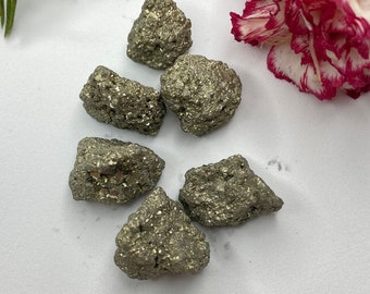 High Quality Raw Pyrite Crystals, Pyrite Crystals, Raw Pyrite, Fools Gold, Pyrite Chips, 5pcs per pack