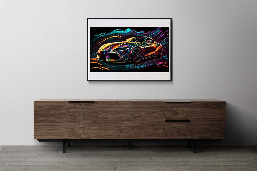 Printable Toyota Supra Wall Art Modern Toyota Supra Digital Wall