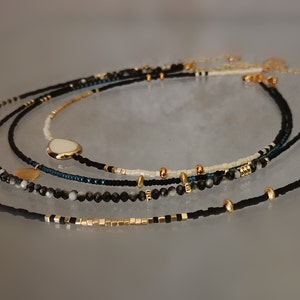 Fine Miyuki Necklace For Women Minimalist Chocker Necklace Miyuki Seed Beads and Gold Plated Choker Necklace Pendant image 1