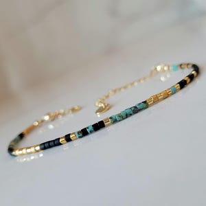 Fine Miyuki Pearl Bracelet Minimalist Blue Seed Bead Bracelet Very Fine Jewelry For Women