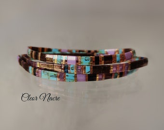 Bracelet Tila Pour Femme  Au Choix   Bracelet Miyuki En Perles Japonaises   Bracelet Multicolore Style Boho Bohème