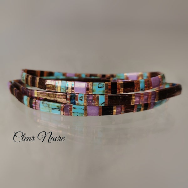 Bracelet Tila Pour Femme  Au Choix   Bracelet Miyuki En Perles Japonaises   Bracelet Multicolore Style Boho Bohème