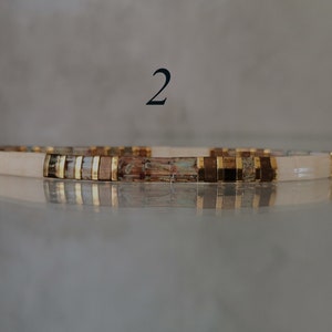 Miyuki Beaded Bracelet For Women To Choose From Tila Bracelet Light Colors Beige Bronze Elastic Beaded Bracelet Bracelet N ° 2