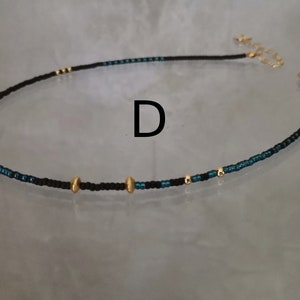 Fine Miyuki Necklace For Women Minimalist Chocker Necklace Miyuki Seed Beads and Gold Plated Choker Necklace Pendant D