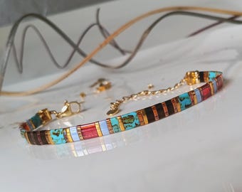 Tila Miyuki armband voor dames, veelkleurige kralen armband, kleurrijke Japanse armband