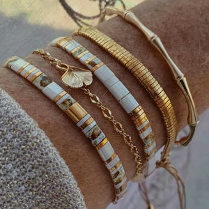 Miyuki Tila Bracelet White Gold Japanese Bracelet For Women Set Miyuki Bracelets For Women