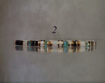 White Turquoise Japanese Bracelet For Women To Choose From Miyuki Tila Bracelet In Flat Glass Beads