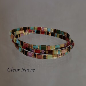 Bracelet Multicolore Années 1970 – Perles Fantaisie Et éléments Composites, Vintage
