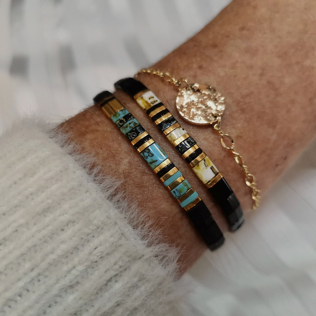 Bracelet Amitié Perles Fines – Fait Main, Réglable, Cadeau Délicat Pour Femme