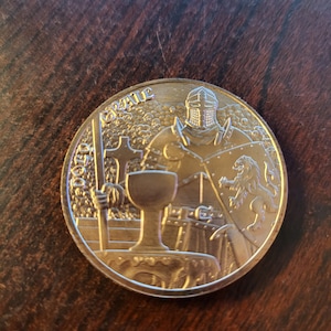 1 oz Medieval Legends Holy Grail Copper Round (New)