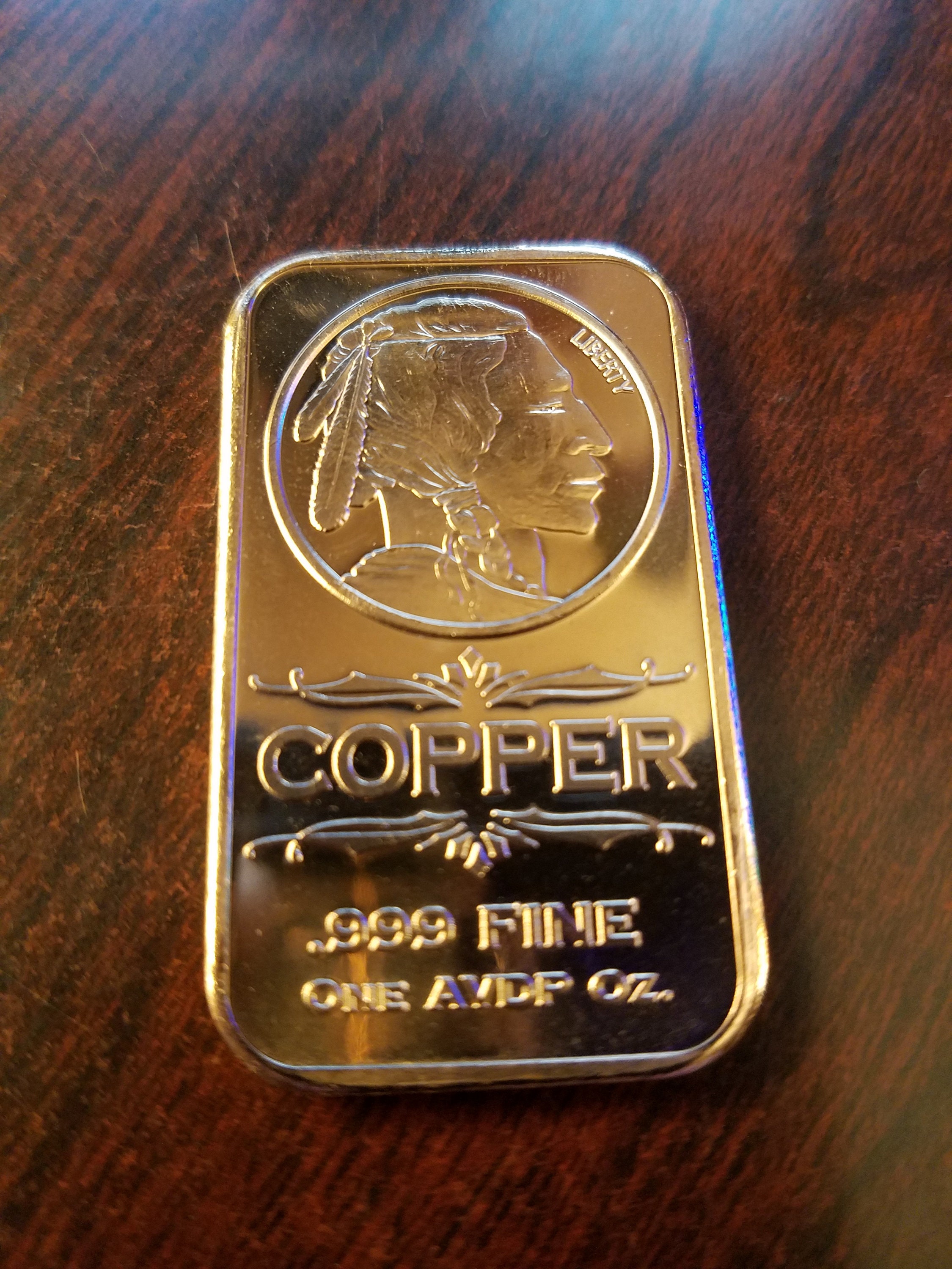 Fine Copper Ingot XRF Analyzer Verified .999cu Purity 1lb 454g Min. Weight  