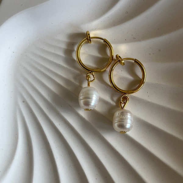 Handmade clip earrings hoop earrings