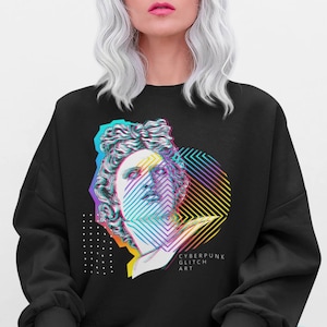Vaporwave clothes - Unisex vaporwave sweater, japanese kanji shirt, synthwave style, cyberpunk clothing, harajuku, kawaii streetwear, pastel