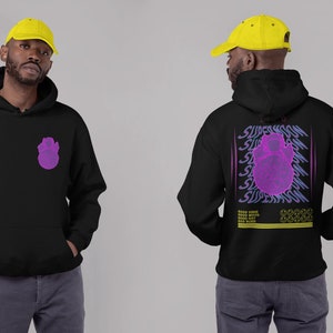 Ropa Vaporwave - Sudadera con capucha de astronauta unisex, ropa cyberpunk, sudadera con capucha synthwave, sudadera con capucha streetwear, sudadera con capucha harajuku, estética colorida