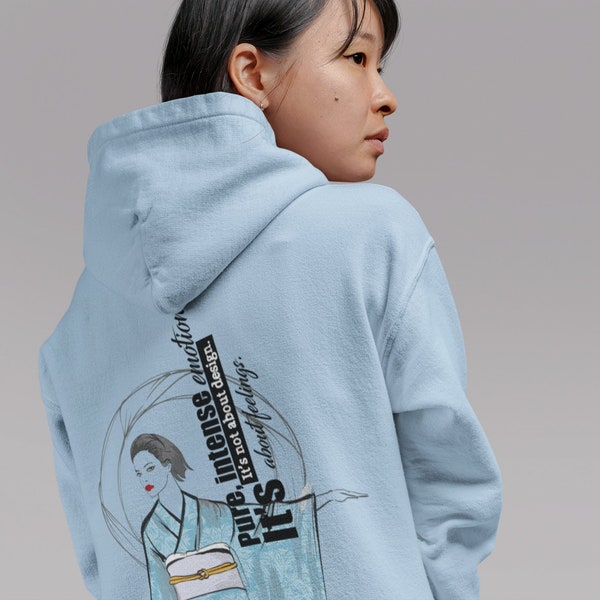 Japanese geisha - Unisex japanese artwork hoodie, streetwear hoodie, harajuku, korean style hoodie, colorful aesthetic hoodie, oversized