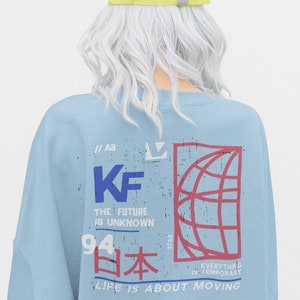 Japanisches Kunstwerk - Unisex japanische Kalligraphie Sweatshirt, japanisches Kanji Shirt, koreanische Mode, ästhetischer Harajuku plus Größe kawaii Pullover