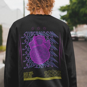 Ropa Vaporwave - Suéter unisex vaporwave, camisa de futuro astronauta, ropa cyberpunk, camisa harajuku, streetwear japonés kawaii, pastel
