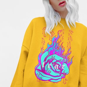 Vaporwave clothes - Unisex vaporwave sweater, japanese kanji shirt, synthwave style, cyberpunk clothing, harajuku, kawaii streetwear, pastel