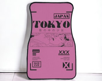 Anime car floor mats, kawaii mat, cute car accessories for teens, car decorations for women, decor, sad girl, sad anime eyes, korean, japan