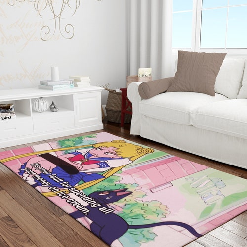 Anime Rug Sailor Moon Rug Kawaii Rug Hype Rugs Modern - Etsy