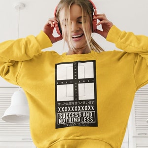 Japanisches Kunstwerk - Unisex japanische Kalligraphie Sweatshirt, japanisches Kanji Shirt, koreanische Mode, Cyberpunk Kleidung, ästhetisches Cyberpunk Shirt