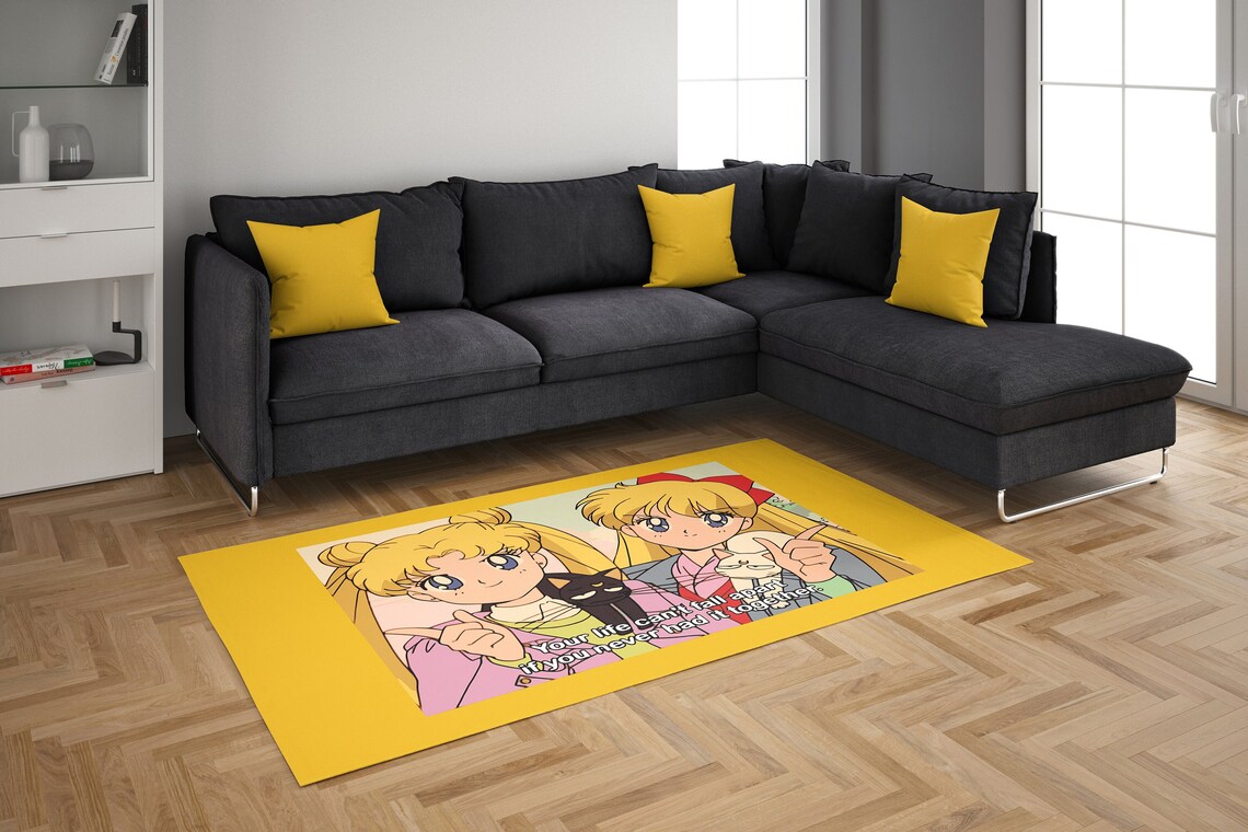 Anime Rug Sailor Moon Rug Kawaii Rug Hype Rugs Modern - Etsy