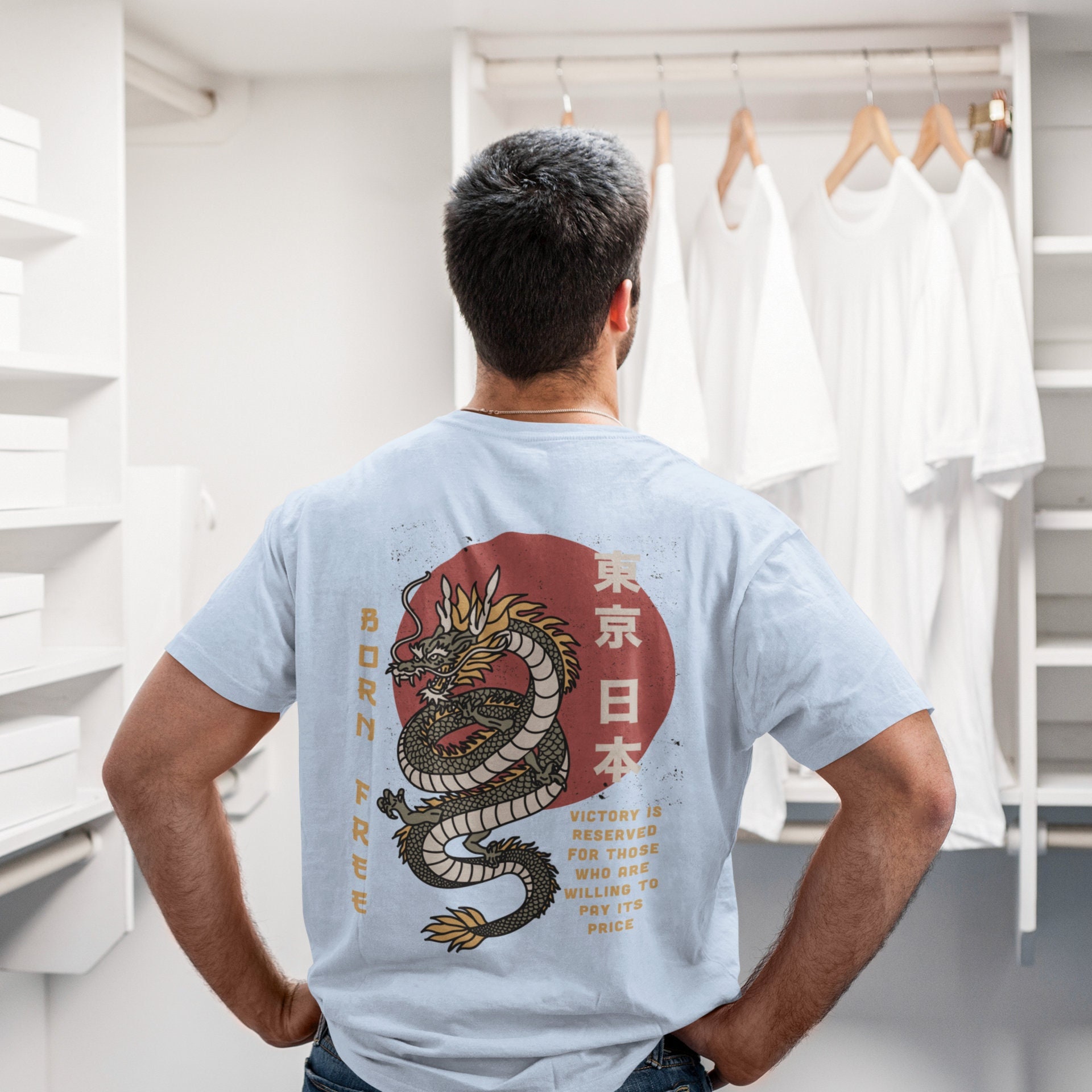 DRAGON KANJI RIBBED TEE BLACK – BlackEyePatch