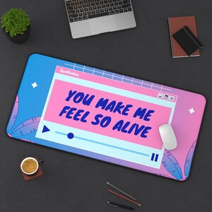 Vaporwave desk mat, lofi girl mousepad, purple desk pad, pink, anime, kawaii mousepad, aesthetic mousepad, gaming, xxl mousepad, synthwave