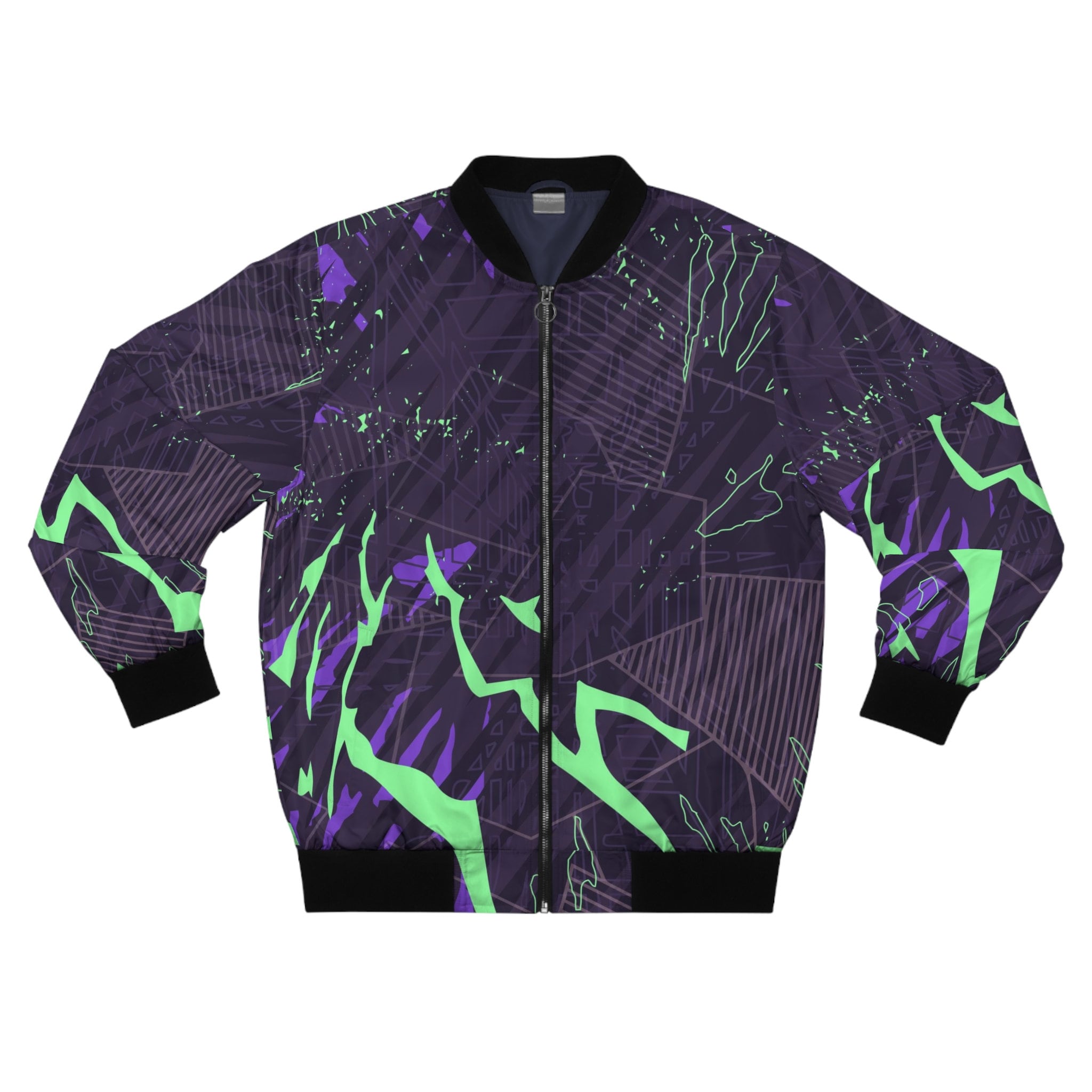 Men's Bomber Cyberpunk Jacket, Zip up Jacket, Futuristic