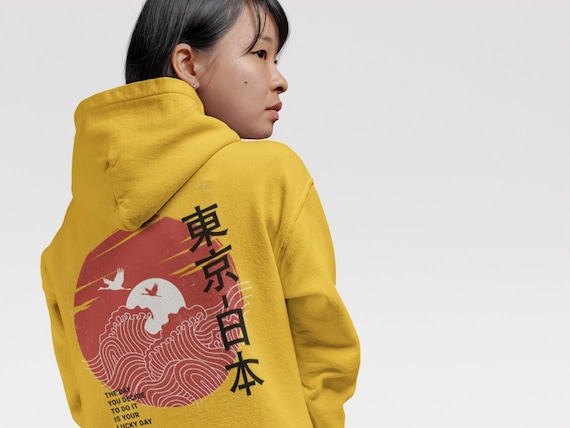 The Great Wave off Kanagawa Unisex Japan Kanagawa Hoodie Japanese Kanji Shirt Streetwear Hoodie Harajuku Hoodie Korean Style Hoodie Etsy