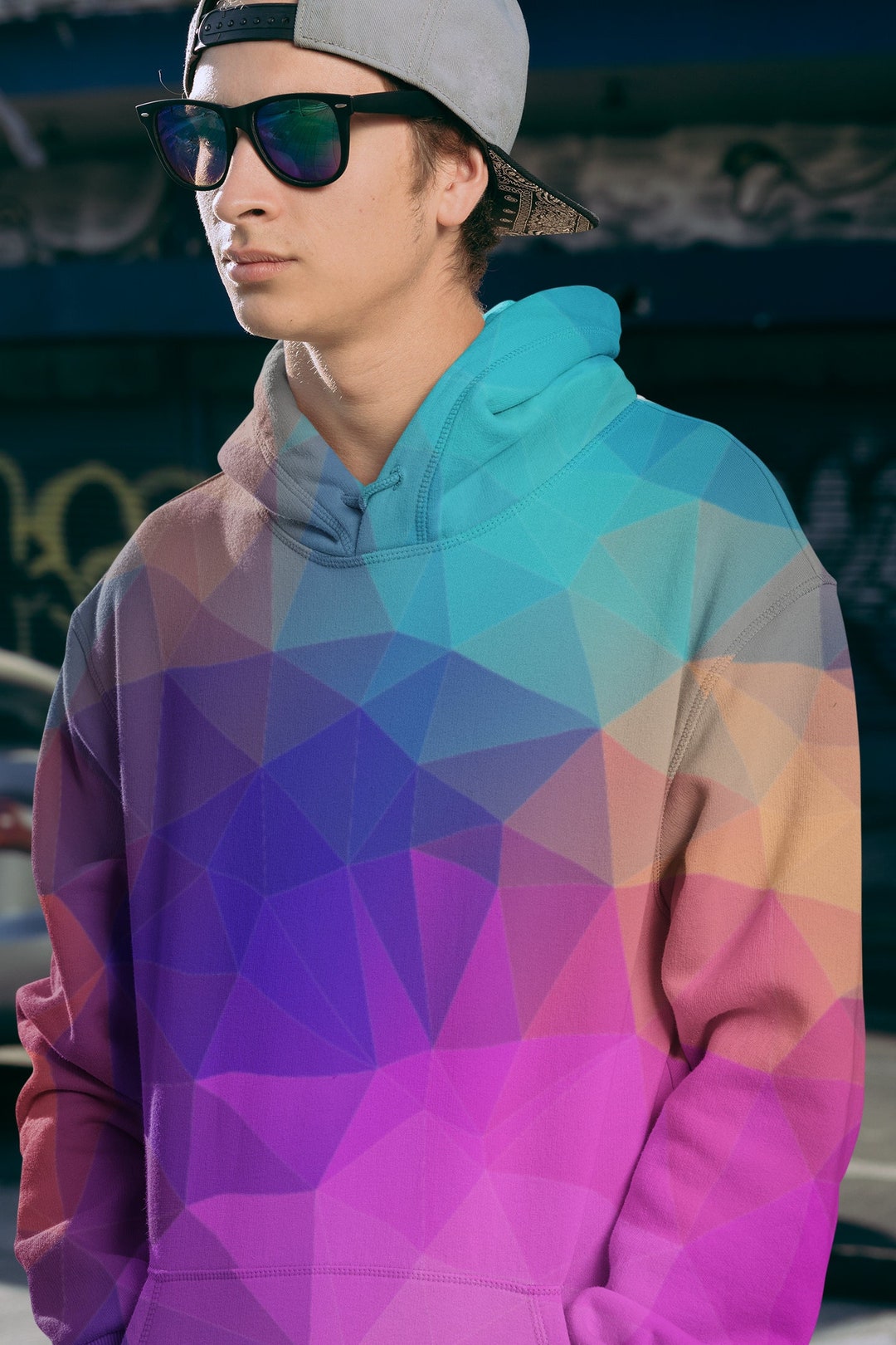 Ameri　HAILEY WAVE ART SWEAT USA Speed Sweatshirt Ash | Heat Wave Visual