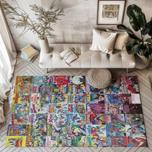 Gaming rug - anime rug, gaming decor, cartoon rugs, video game rug, gamer rug, colorful rug, retro, game room rug, vaporwave, kawaii, merch