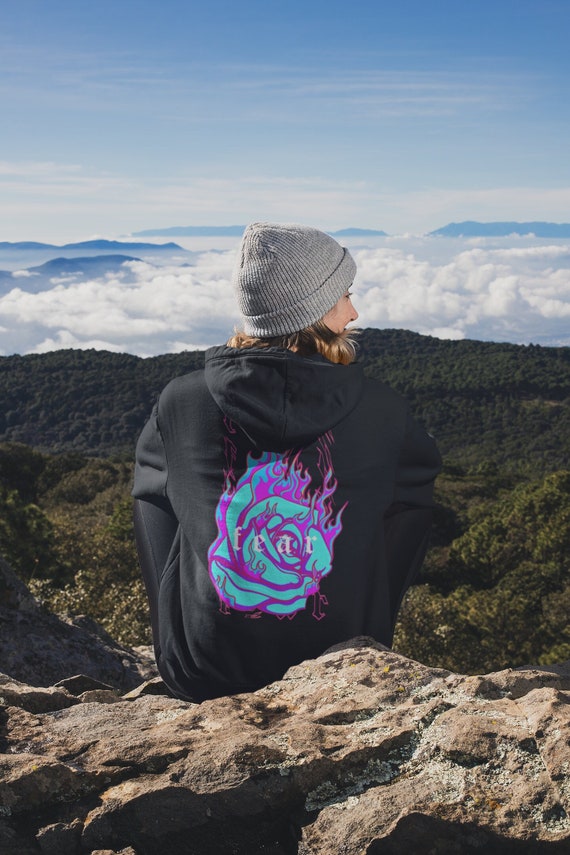 Mens landscape painting print drawstring hoodies with kangaroo pocket new arrivals